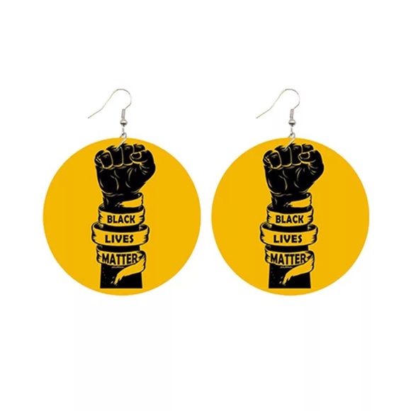 Black Lives Matter Earrings - Picture 2 of 2